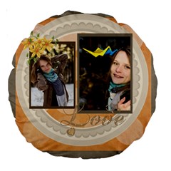 love - Large 18 Premium Round Cushion love - Large 18 Premium Round Cushion