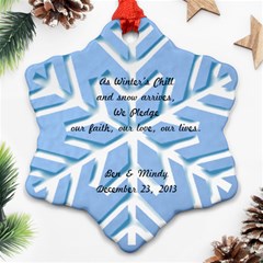 Wedding Favor - Snowflake Ornament (Two Sides)