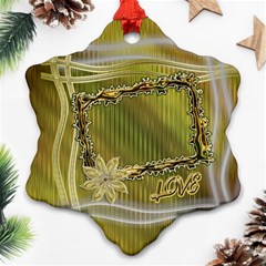 Gold Floral Ornament 1 - Ornament (Snowflake) Gold Floral Ornament 1 - Ornament (Snowflake)