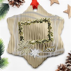 Neutral Love Floral Ornament 1 - Ornament (Snowflake) Neutral Love Floral Ornament 1 - Ornament (Snowflake)