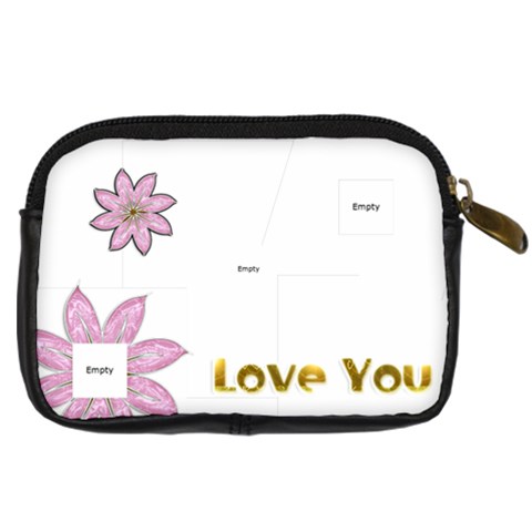 Love You Floral Digital Camera Case By Ellan Back