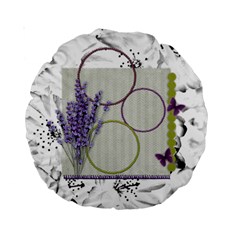 Lavender and butterfly 15 cushion - Standard 15 Premium Round Cushion Lavender and butterfly 15 cushion - Standard 15 Premium Round Cushion