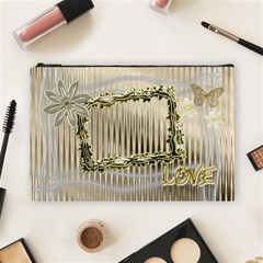 Neutral Floral Cosmetic Bag Lg
