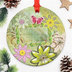 Garden floral round ornament - Ornament (Round) Garden floral round ornament - Ornament (Round)