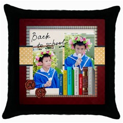 graduation, school life (5 styles) - Throw Pillow Case (Black) graduation, school life (5 styles) - Throw Pillow Case (Black)