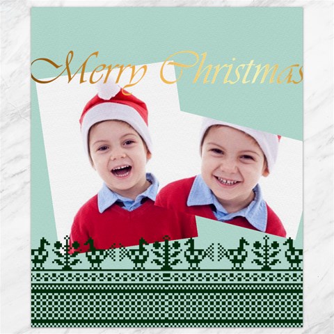 Merry Christmas By Clince 8.15 x9.66  Canvas - 1