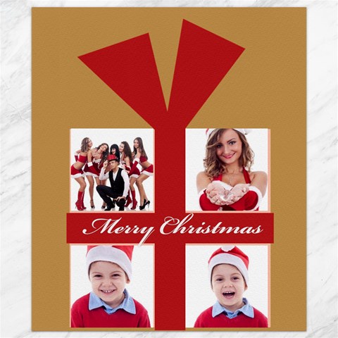 Merry Christmas By Clince 8.15 x9.66  Canvas - 1