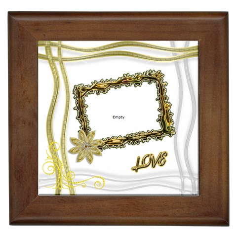 I Love You Gold2 Heart Love Framed Tile By Ellan Front