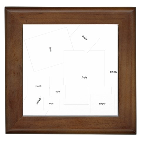 Red Garden Framed Tile By Ellan Front