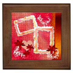 Red garden framed tile Red garden framed tile