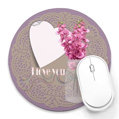 I love you mousepad - Collage Round Mousepad I love you mousepad - Collage Round Mousepad