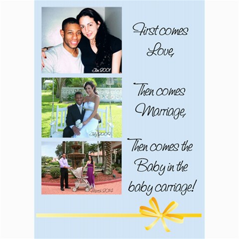 Pregnancy Announcement By Erika 7 x5  Photo Card - 10