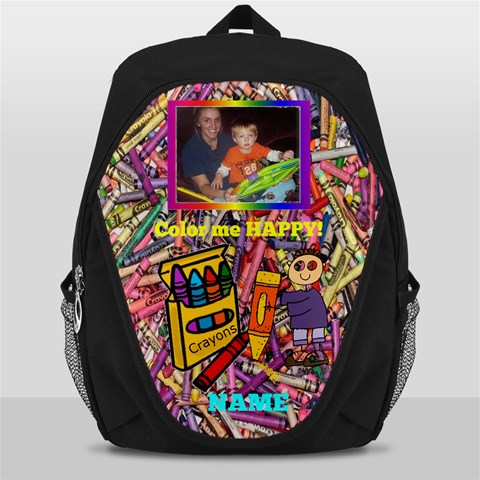 Colorful Backpack Bag By Joy Johns Front
