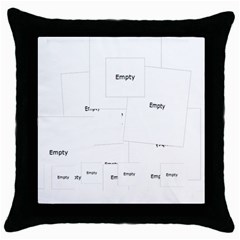 Aqua floral Throw Pillow case - Throw Pillow Case (Black)