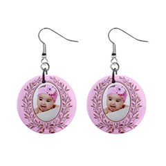 pink - Mini Button Earrings pink - Mini Button Earrings