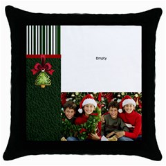merry christmas - Throw Pillow Case (Black)