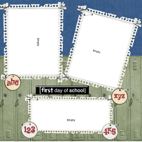 2013 First Day Of School By Echo Kirkland 12 x12  Scrapbook Page - 6