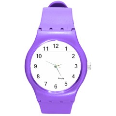 cupcakes black watch - Round Plastic Sport Watch (M) cupcakes black watch - Round Plastic Sport Watch (M)