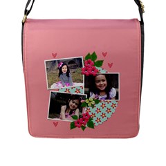 Flap Closure Messenger Bag (L)- Sweet Bianca Flap Closure Messenger Bag (L)- Sweet Bianca