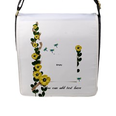 Flap Closure Messenger Bag (L)- Flowers Flap Closure Messenger Bag (L)- Flowers
