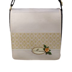 Flap Closure Messenger Bag (L)- Memories Flap Closure Messenger Bag (L)- Memories