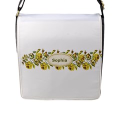 My Country Gold Flap Closure Messenger Bag (large)