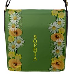 Yellow Poppy Flap Closure Messenger Bag (small)