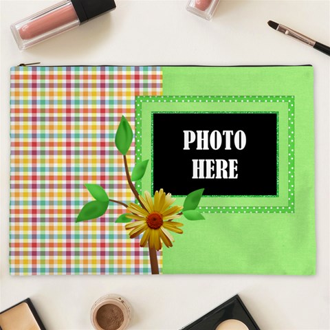 Our Backyard Party Xxl Cosmetic Bag By Lisa Minor Front