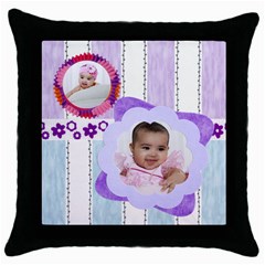 stripes II pillow - Throw Pillow Case (Black) stripes II pillow - Throw Pillow Case (Black)