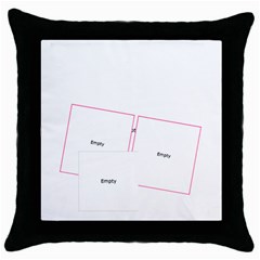 candy hearts pillow - Throw Pillow Case (Black) candy hearts pillow - Throw Pillow Case (Black)