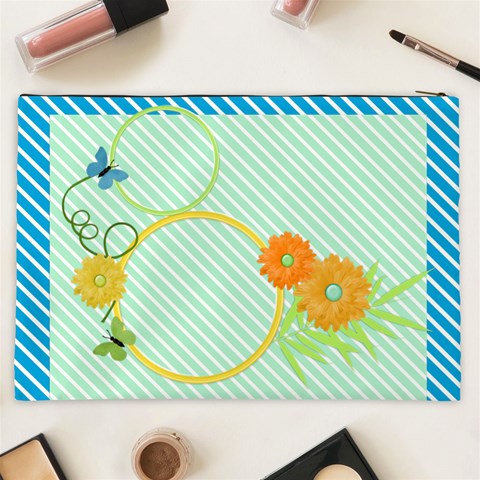 Mint Freshness Cosmetic Bag Xxl By Zornitza Back