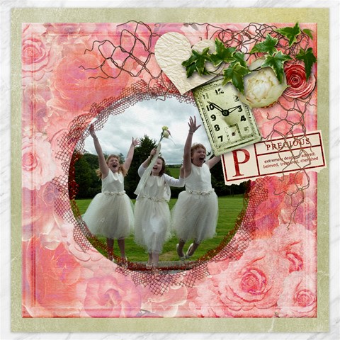 La Vie En Rose Ii 20 X 20 Canvas By Catvinnat 19 x19.27  Canvas - 1