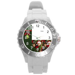 xmas - Round Plastic Sport Watch (L)