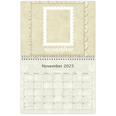 2025 Damask Wedding Calendar  By Catvinnat Nov 2025