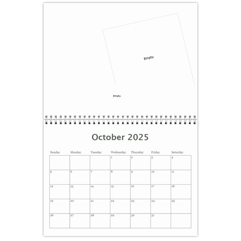 2025 Simple Silver Calendar By Catvinnat Oct 2025