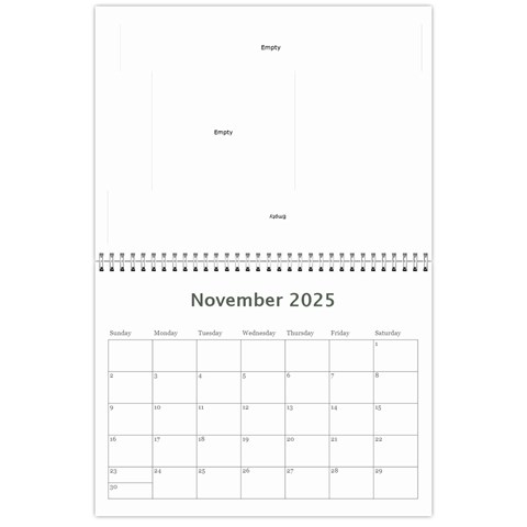 2025 Simple Silver Calendar By Catvinnat Nov 2025