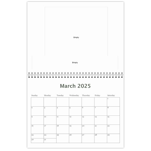 2025 Simple Silver Calendar By Catvinnat Mar 2025