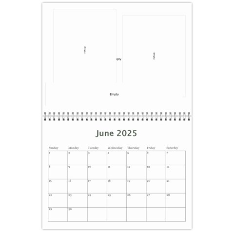 2025 Simple Silver Calendar By Catvinnat Jun 2025