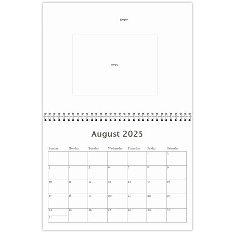 2025 Simple Silver Calendar By Catvinnat Aug 2025