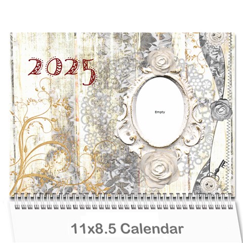 2025 Weathered Floral Calendar By Catvinnat Cover