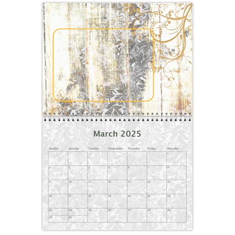 2025 Weathered Floral Calendar By Catvinnat Mar 2025