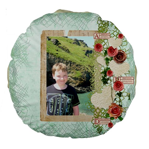 La Vie  Round Cushion By Catvinnat Back