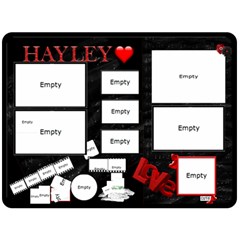 hayley - 80  x 56  Fleece Blanket (Large)