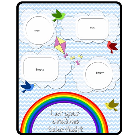 Rainbow Blanket Medium By Angeye 60 x50  Blanket Front