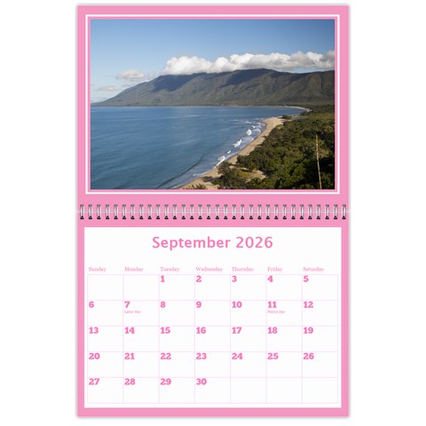 Pink Princess Wall Calendar 11x8 5 By Deborah Sep 2026