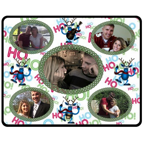 Ho, Ho, Ho Medium Blanket By Joy Johns 60 x50  Blanket Front