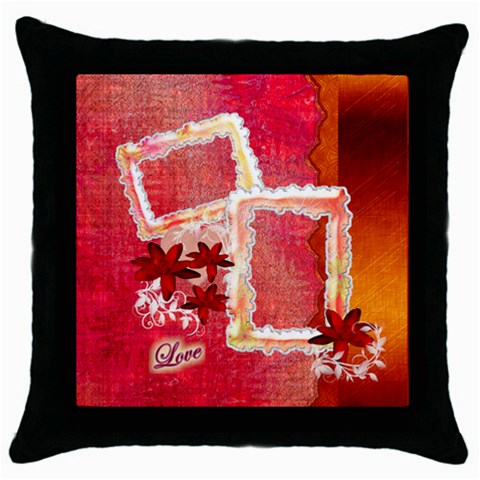 Red Love Throw Pillow Case By Ellan Front