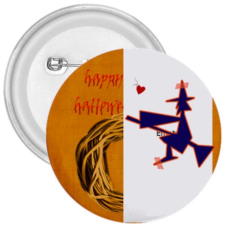 Happy Halloween 3  Button By Zornitza Front
