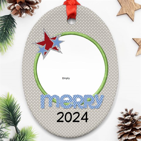 2024 Oval Ornament 1 By Martha Meier Front