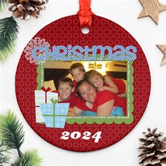 2024 Round Double Sided Ornament 2 - Round Ornament (Two Sides) 2024 Round Double Sided Ornament 2 - Round Ornament (Two Sides)